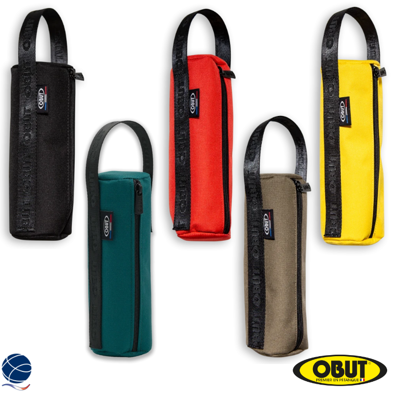 Sacoche OBUT En Toile Enduite Noire - Trousse Pétanque - Pour Triplette Boules 65-78 Mm