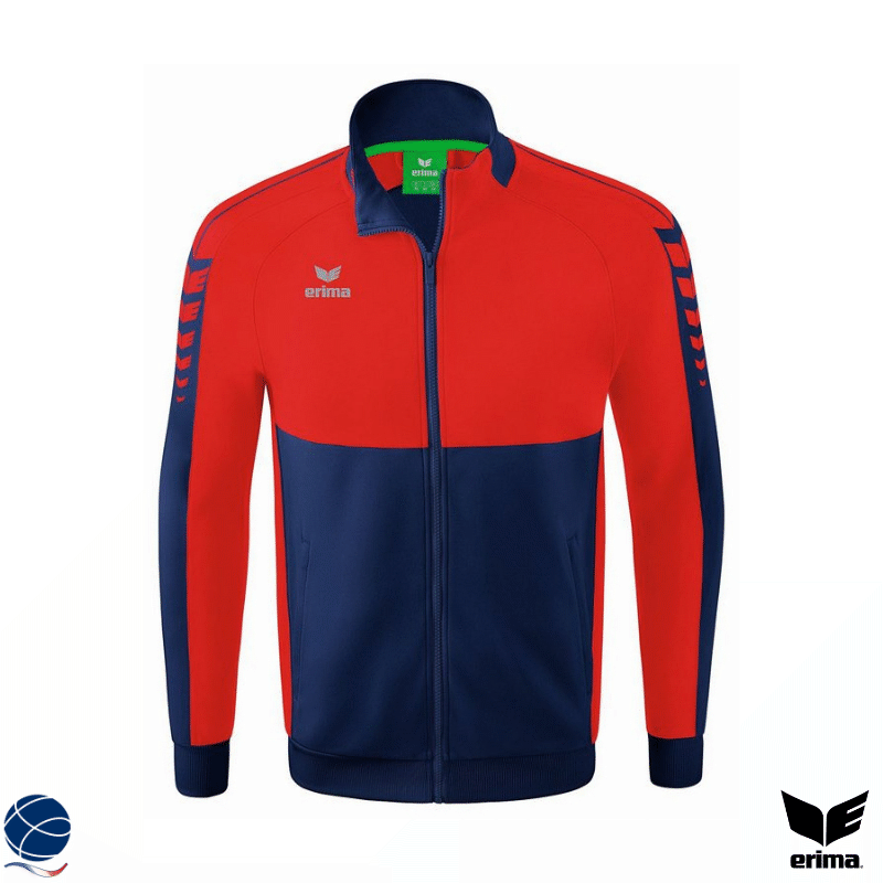 Erima 1021906 Giacca, Unisex Bambini, New Navy/Rosso/Bianco, 116 Erima 1021906 Giacca, Unisex Bambini, New Navy/Rosso/Bianco, 116
