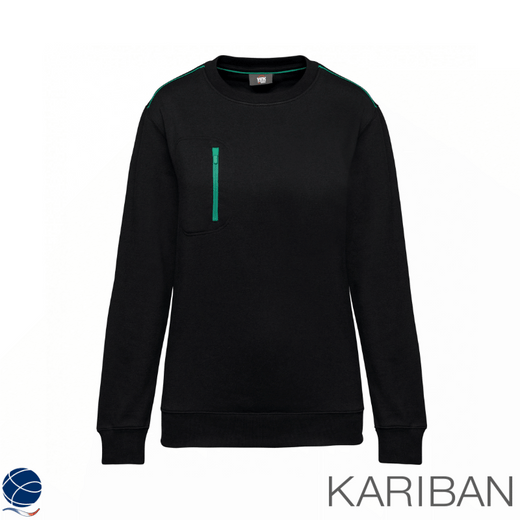 Sweatshirt poche zippée contrastée unisexe - Kariban