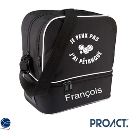 Sac 6 boules " Je peux pas j'ai pétanque " à personnaliser - Proact