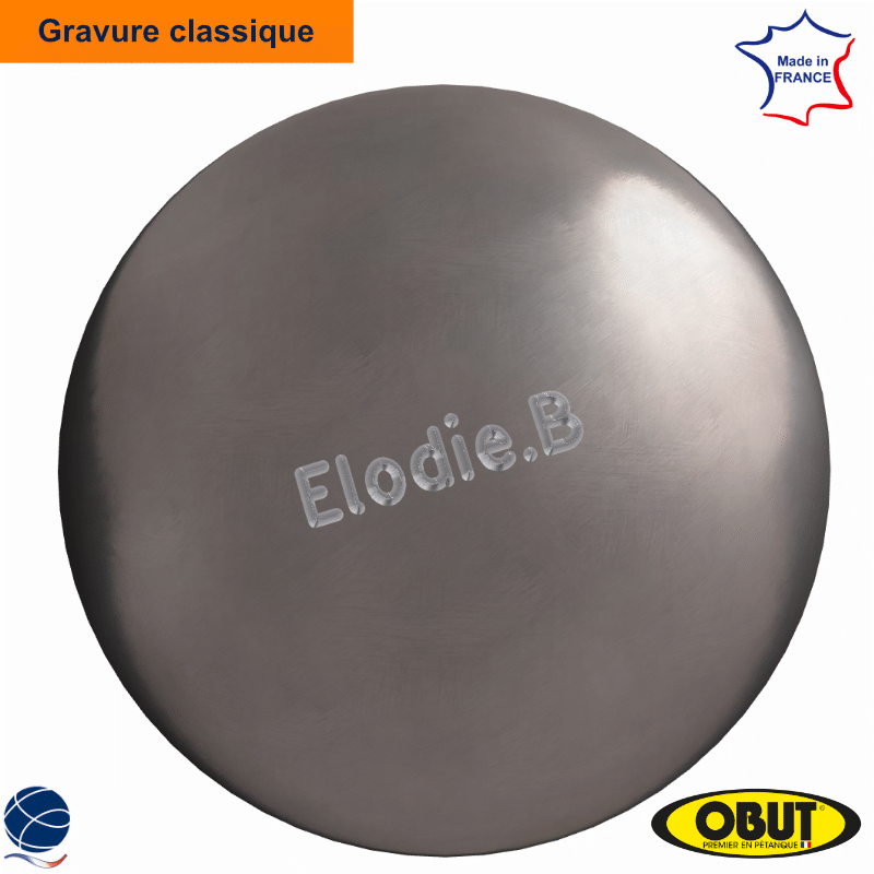 Boule De Pétanque OBUT MATCH IT - 76mm 690g - Surface Lisse