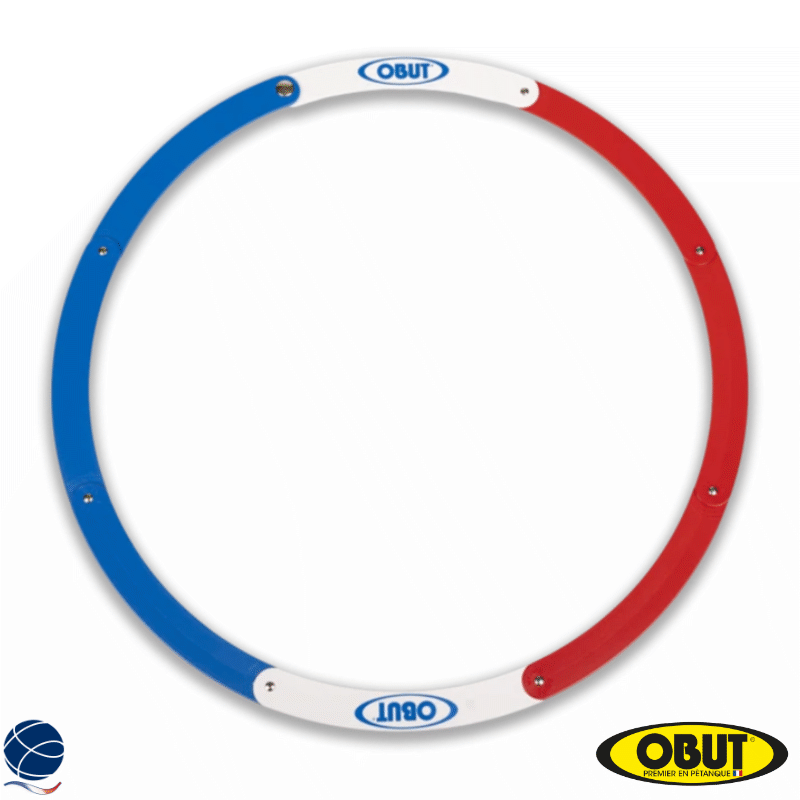 Cercle De Pétanque Pliant Obut – Diamètre 50 Cm, Polyamide, Boutons Pression Acier, Homologué FIPJP – Rouge