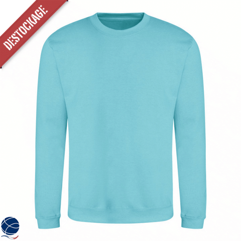 Sweat col rond 280 turquoise - DESTOCKAGE