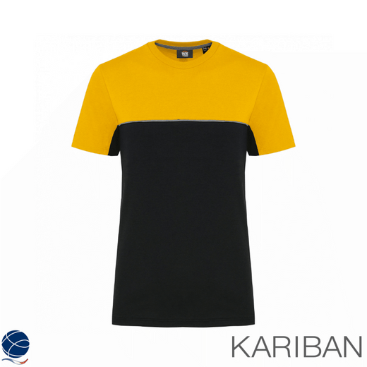 T-shirt bicolore manches courtes unisexe - Kariban